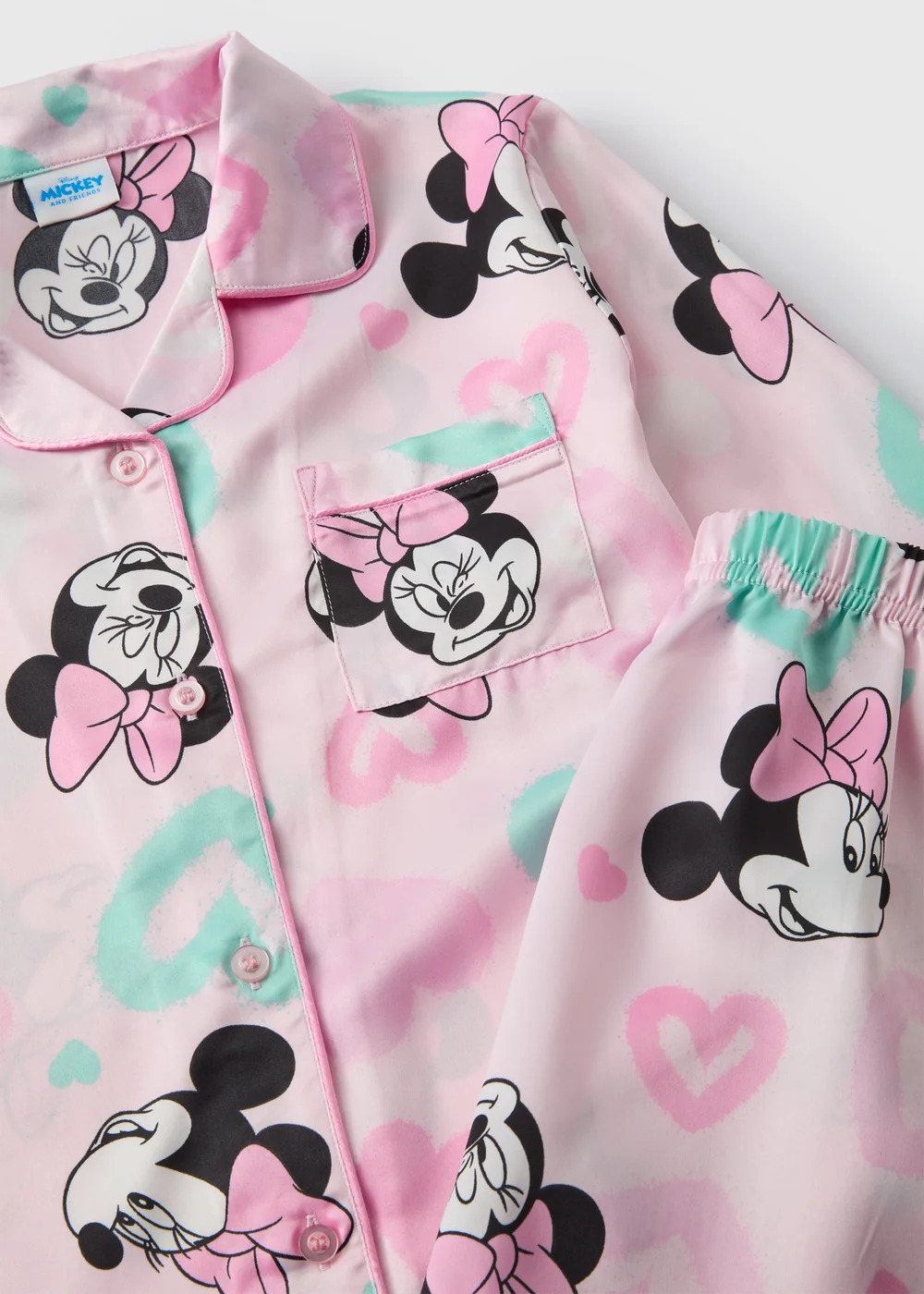 Disney Kids Pink Minnie Mouse Top & Bottom Set (4-13yrs) - Age 4 Years Image 2