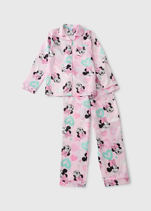 Disney Kids Pink Minnie Mouse Top & Bottom Set (4-13yrs) - Age 4 Years Image 1