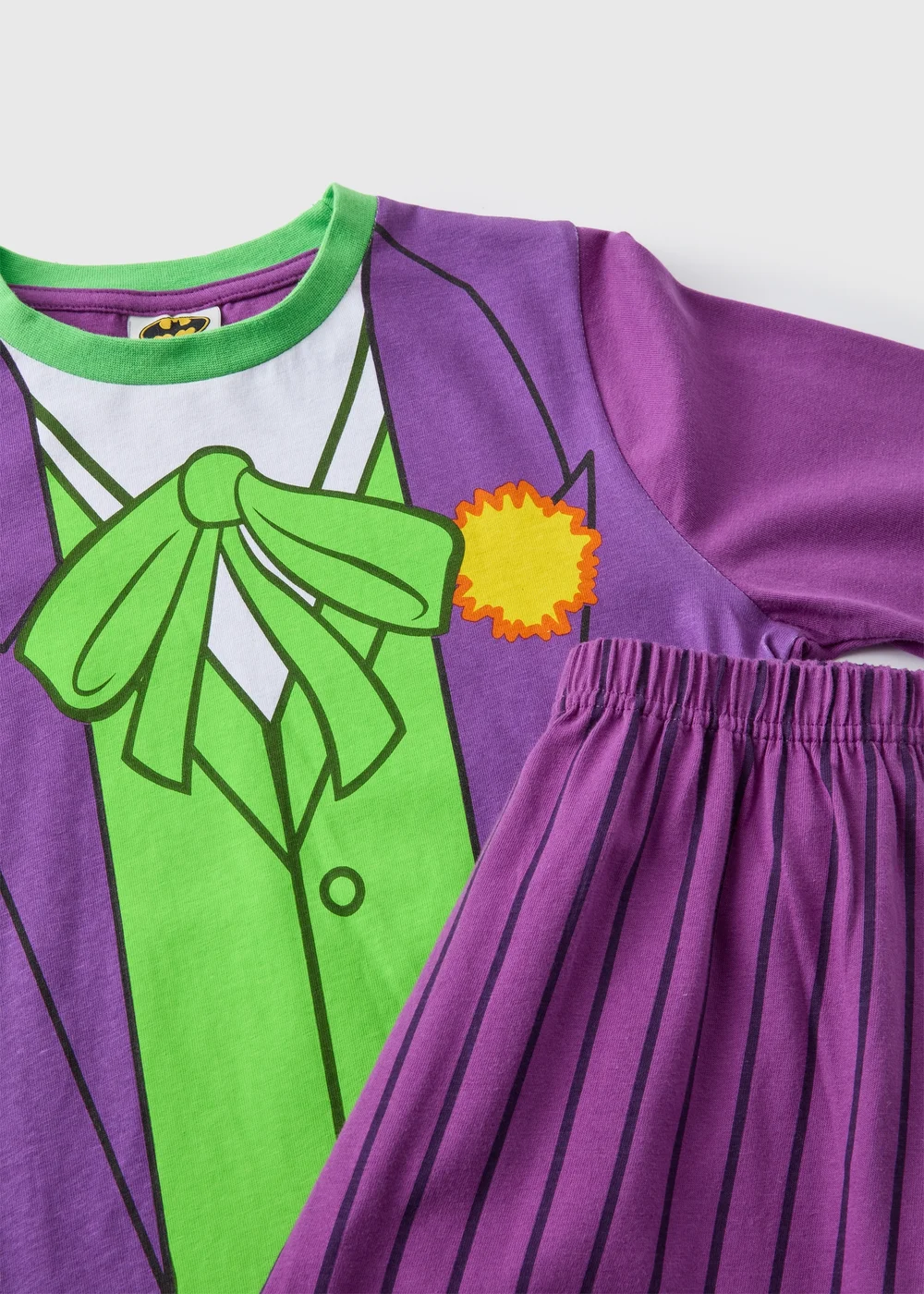 DC Comics Kids Purple Joker Top & Bottoms Pyjama Set (7-13yrs) - Age 7 Years Image 2
