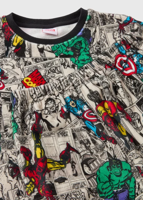 Marvel Kids Multicoloured Comic Fleece Pyjama Top & Bottom Set (4-13yrs) - Age 4 Years Image 2