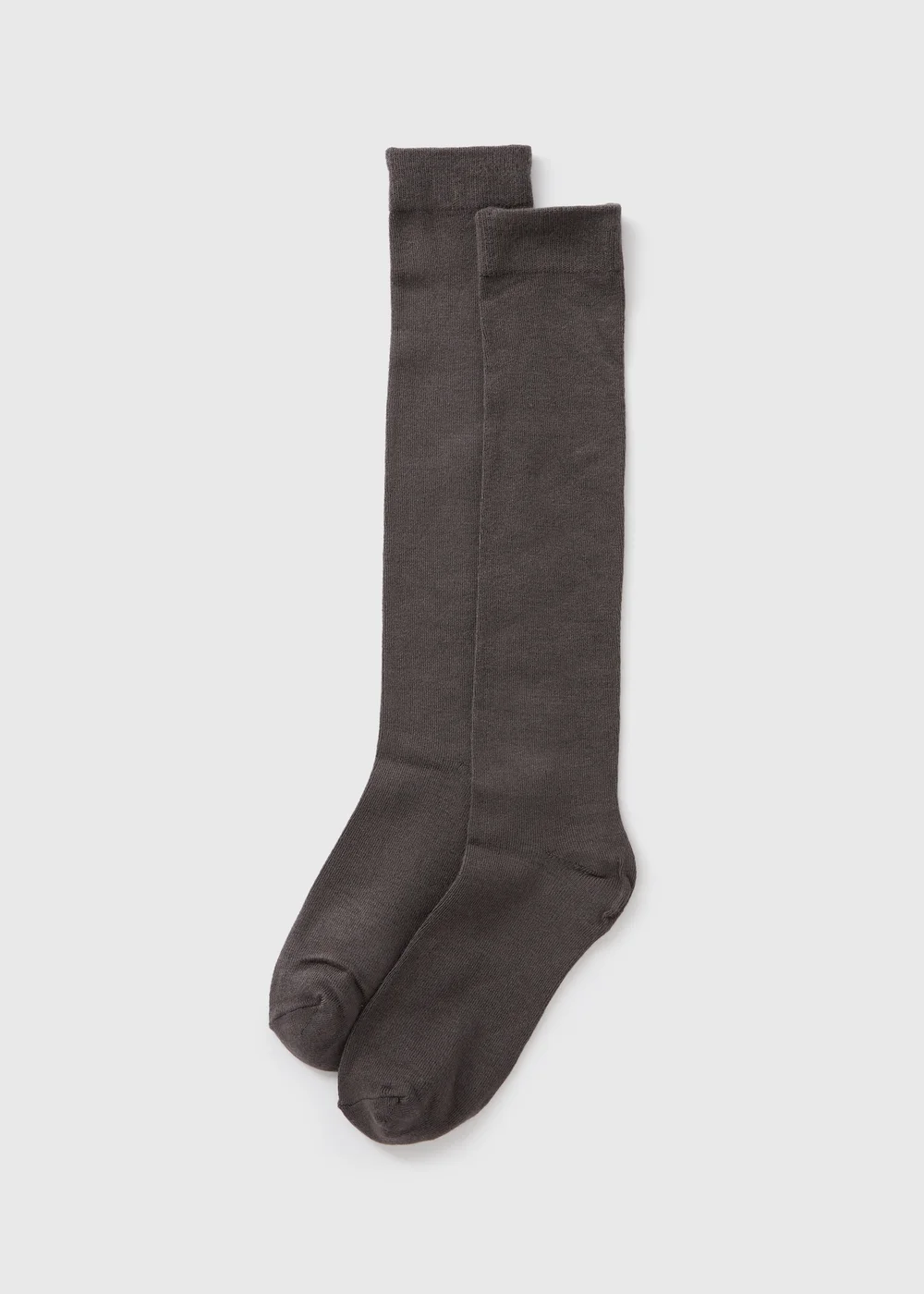 2 Pack Grey Knee High Socks - One Size Image 1