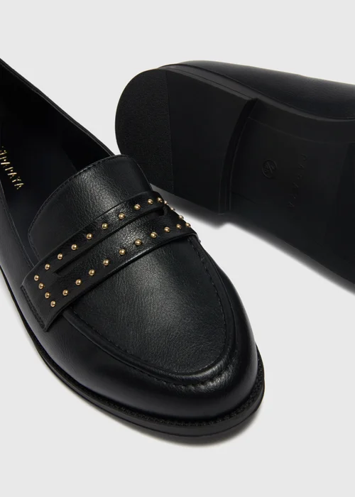 Black Basic Stud Loafers - Size 3 Image 2