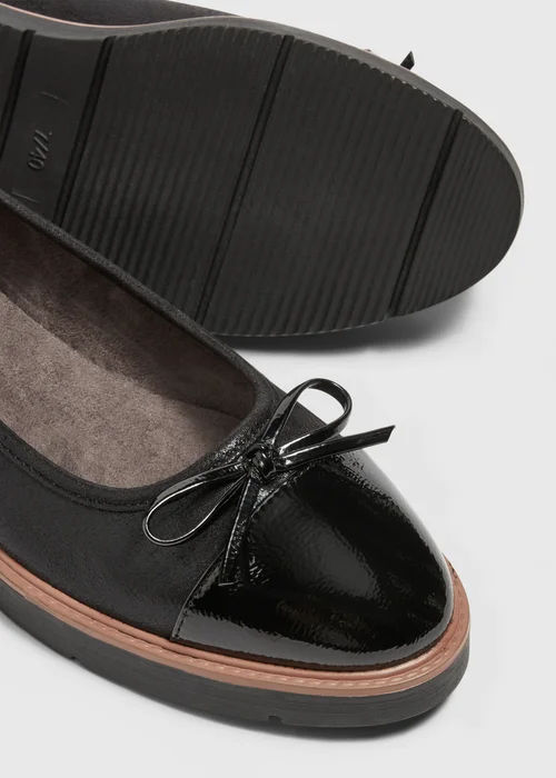 Soleflex Black Bow Ballet Shoes - 3 Image 2