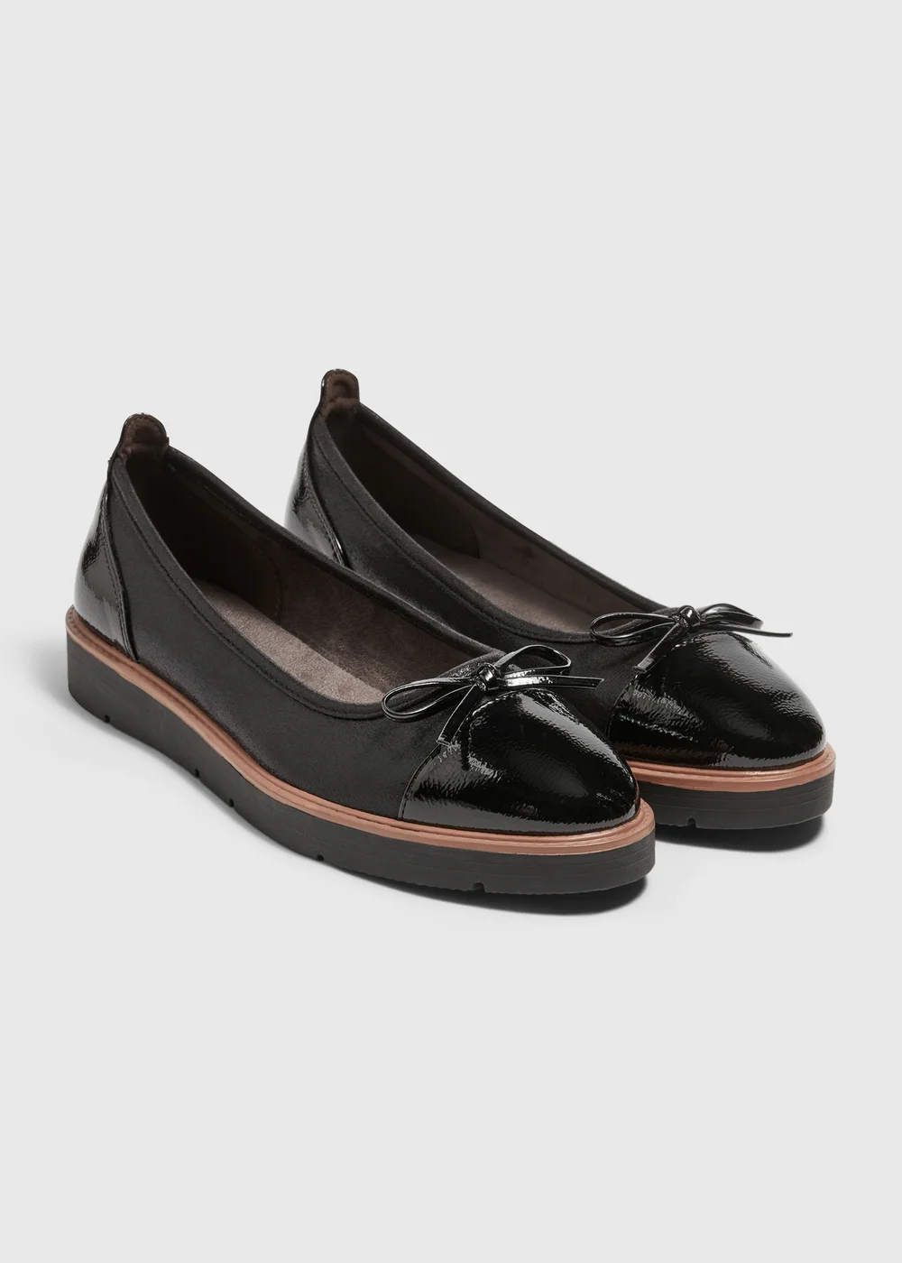 Soleflex Black Bow Ballet Shoes - 3 Image 1