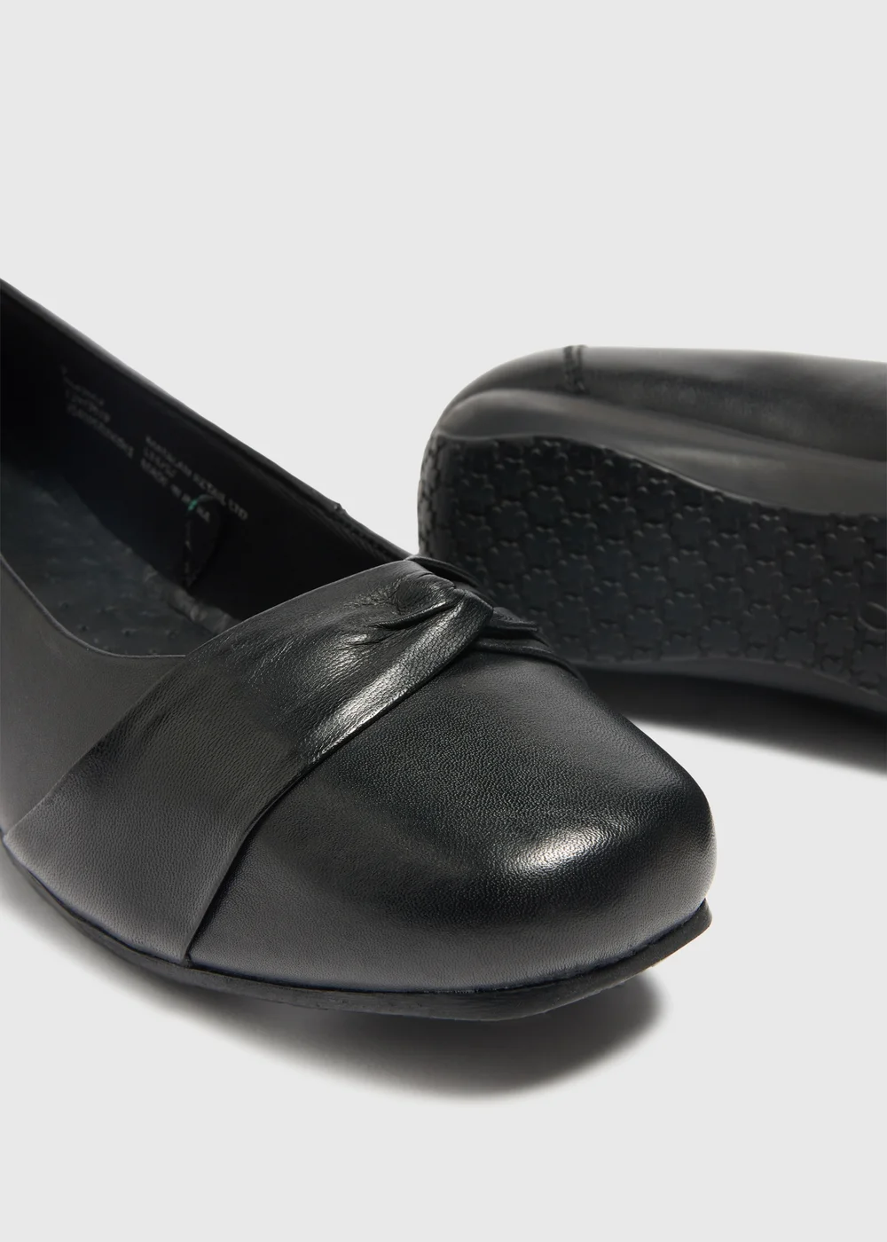 Black Square Toe Flats - Size 3 Image 2