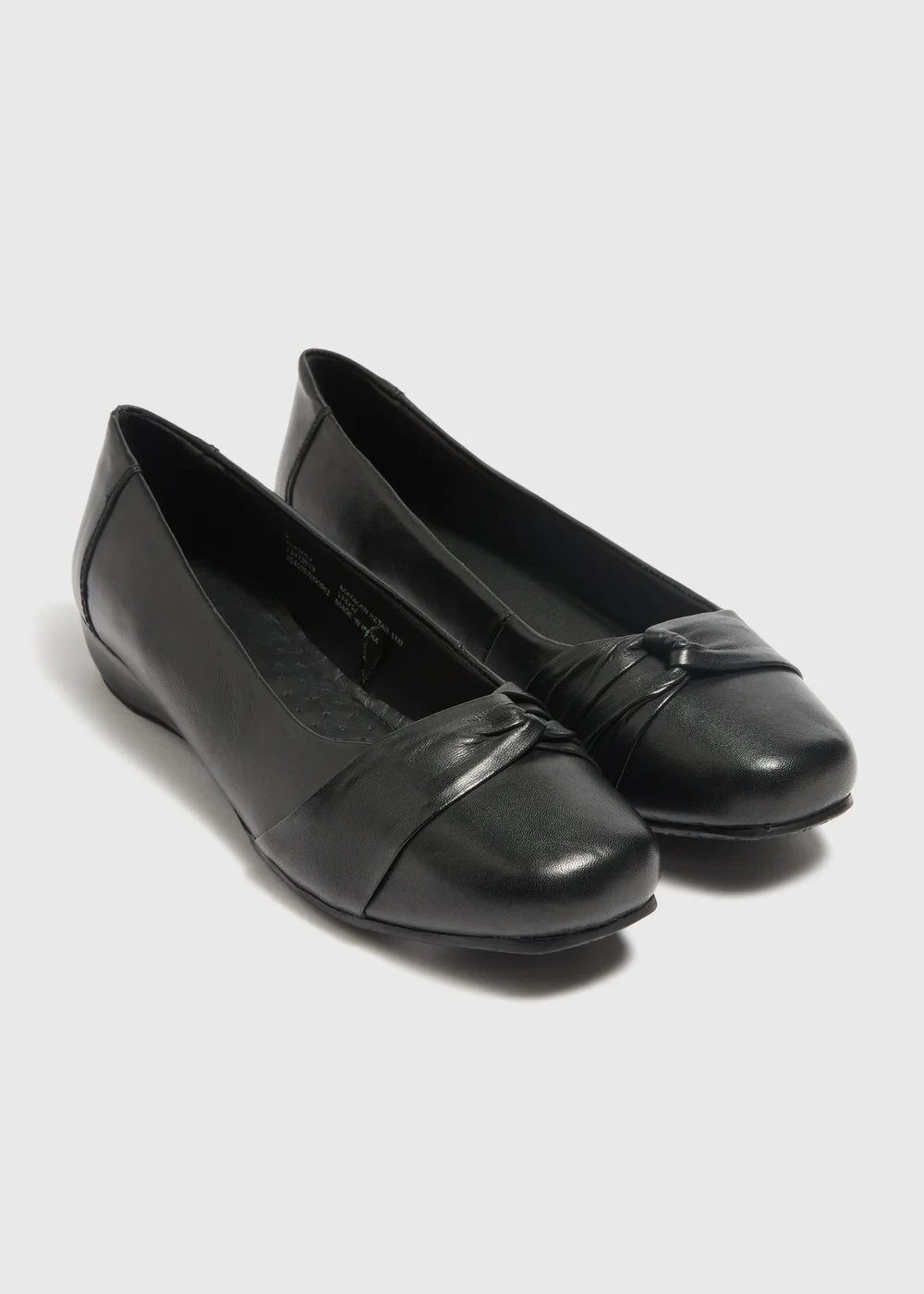 Black Square Toe Flats - Size 3 Image 1