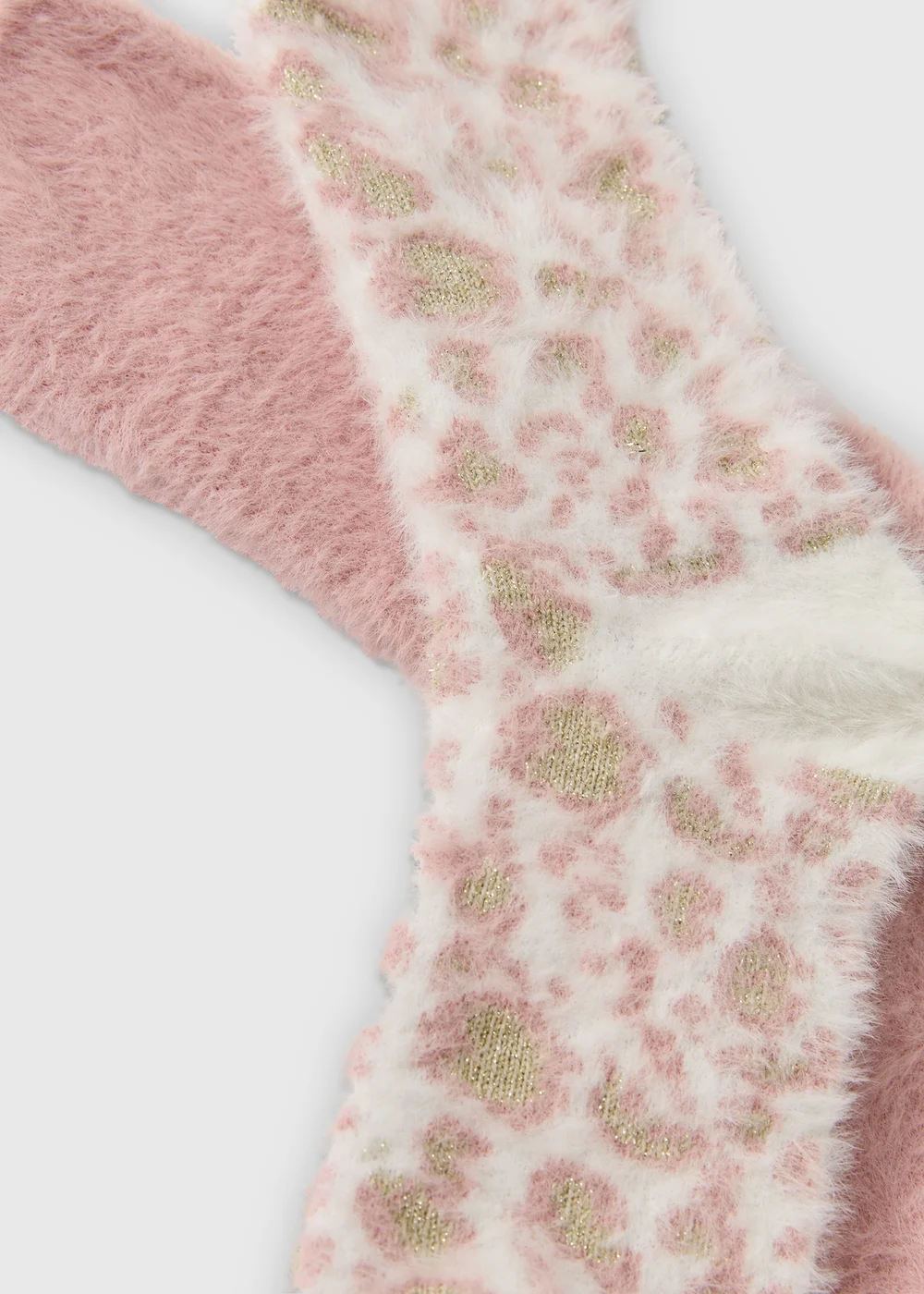 2 Pack Pink Cosy Animal Socks - One Size Image 2