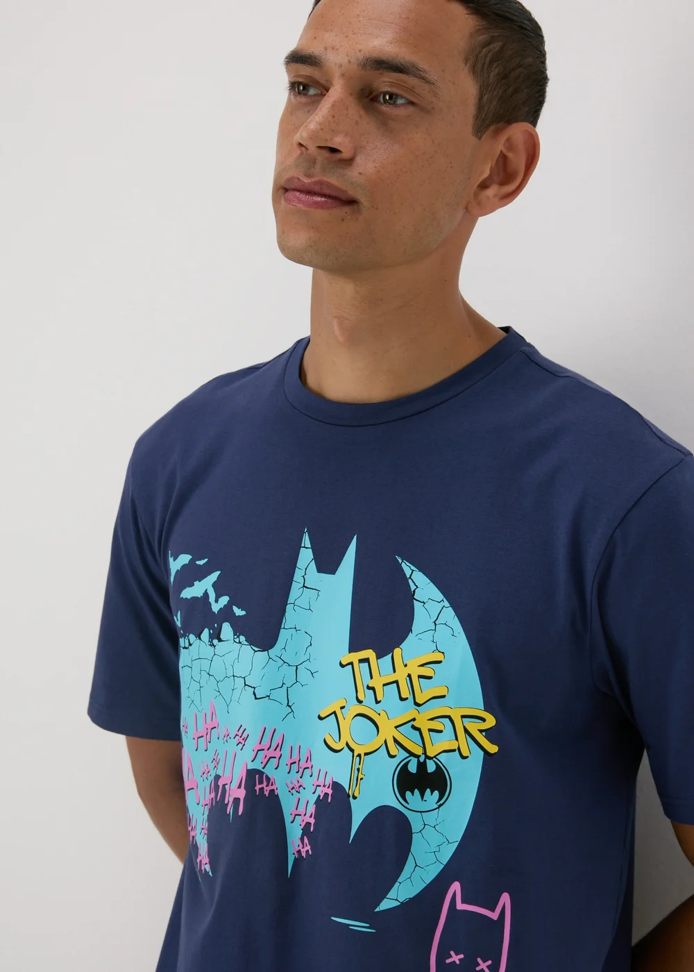 Navy Batman Joker T-Shirt - S Image 3