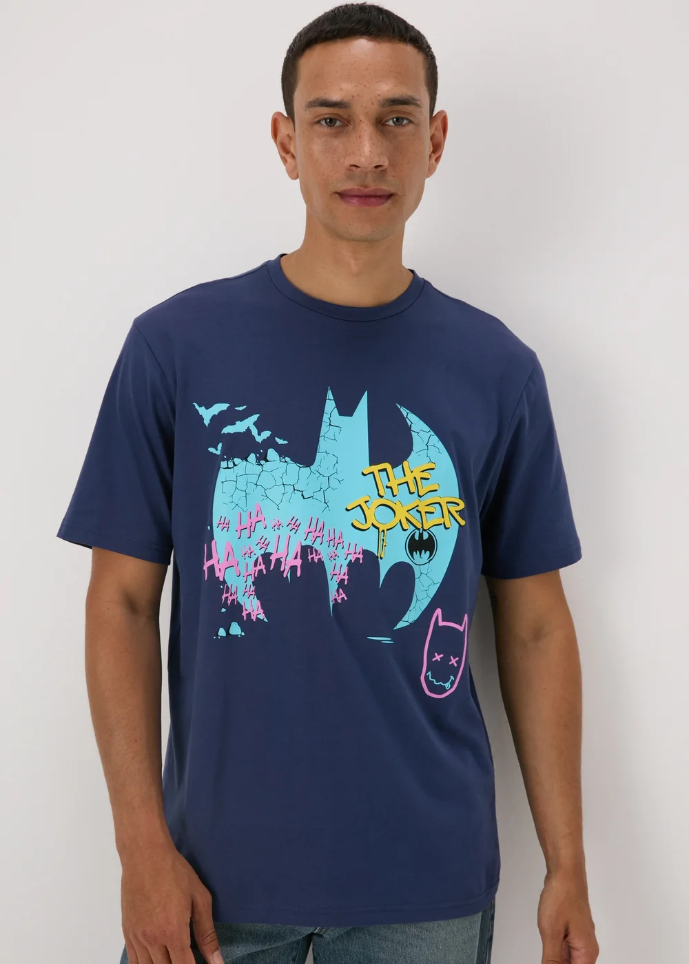 Navy Batman Joker T-Shirt - S Image 1