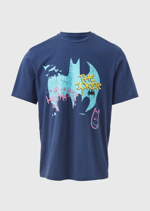 Navy Batman Joker T-Shirt - S Image 5