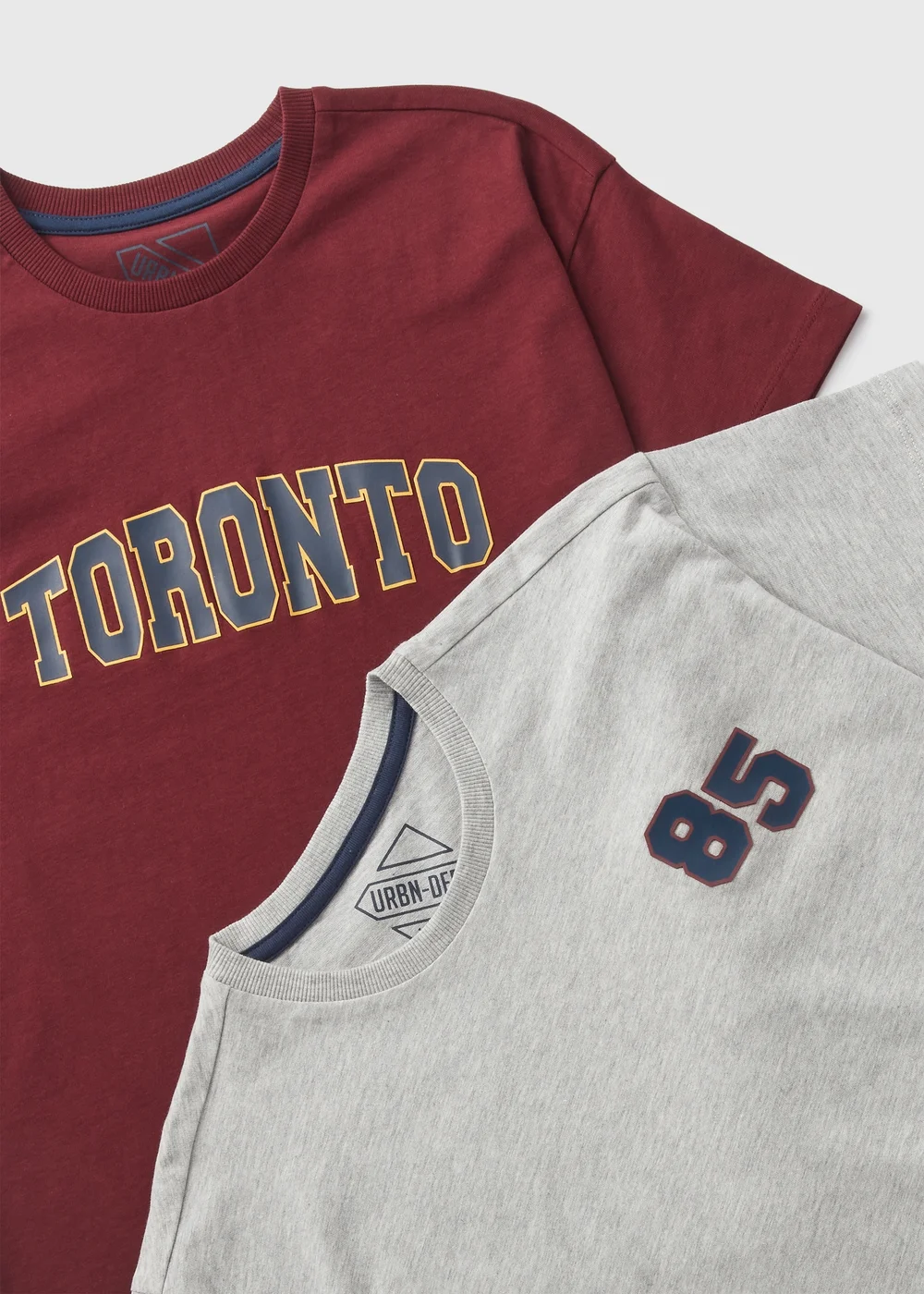 2 Pack Boys Burgundy Varsity T-Shirts (7-15yrs) - 7 Yrs Image 2
