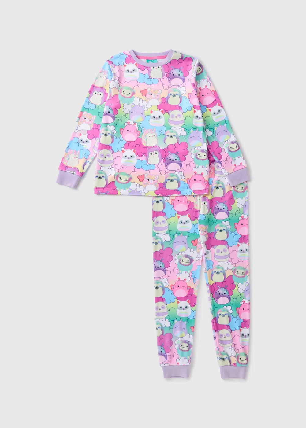 Squishmallows Girls Multicolour Pyjama Set (4-13yrs) - Age 4 Years Image 1