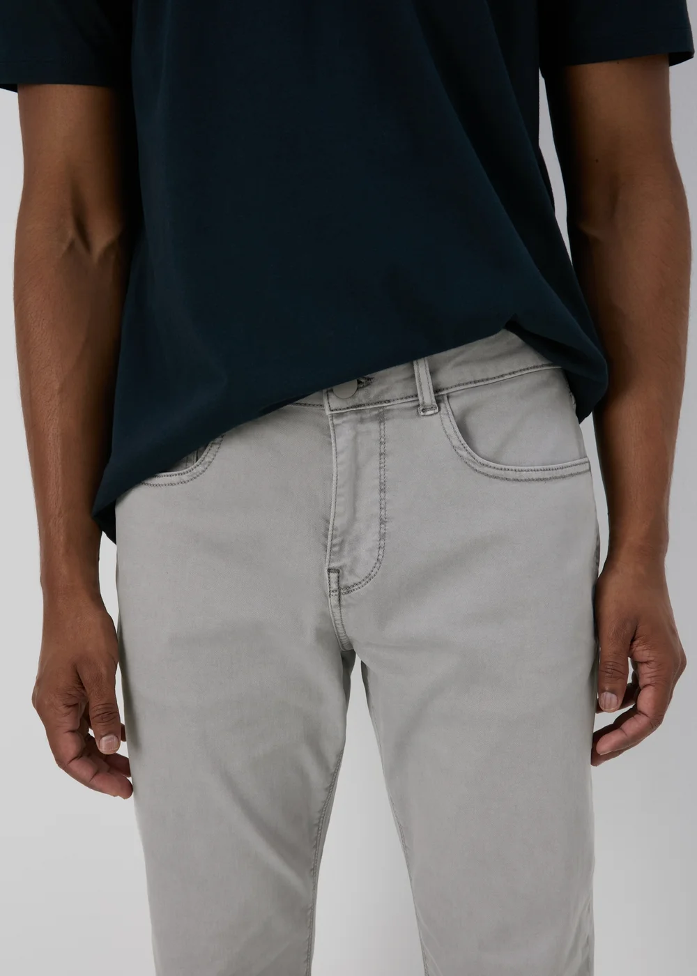 Grey Dyed Straight Fit Jeans - 30 Waist Regular Image 3