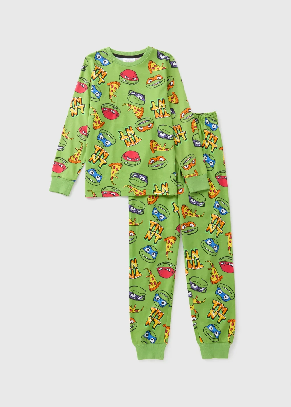 Ninja Turtles Boys Green Pyjama Set (4-12yrs) - Age 4 Years Image 1