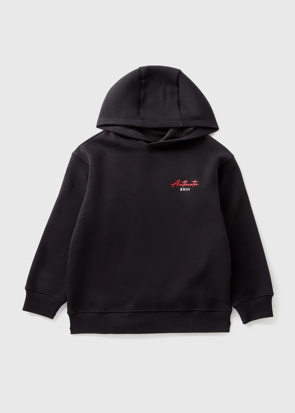 Boys Black Printed Authentic Hoodie (7-15yrs) - 7 Yrs Image 1