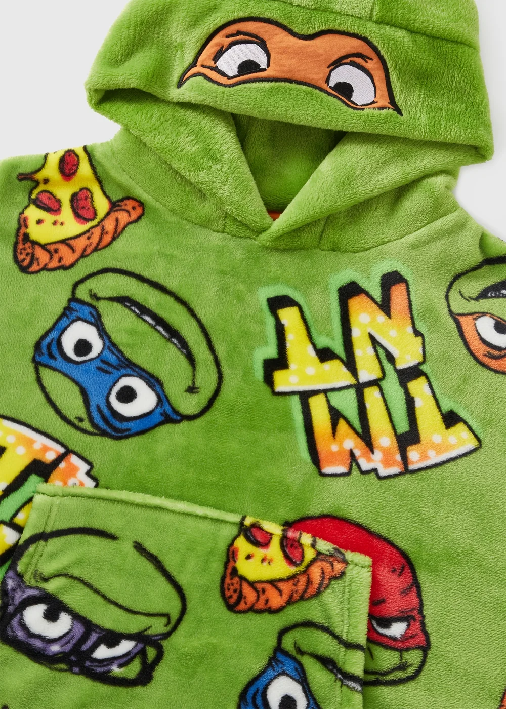 Ninja Turtles Boys Green Snuggle Hoodie (3-13yrs) - Small Image 2