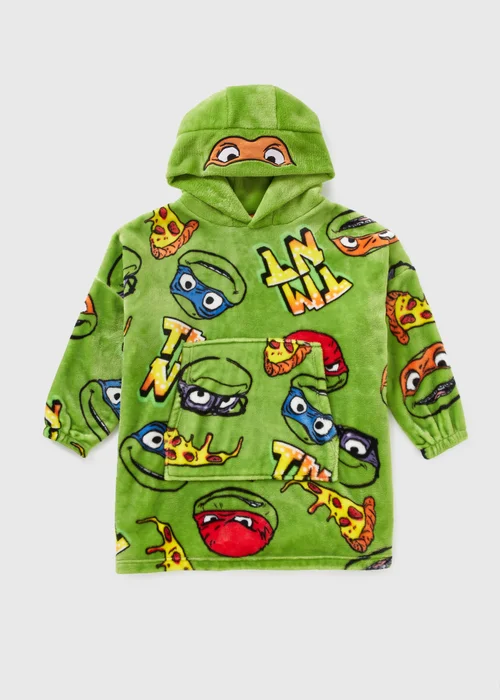Ninja Turtles Boys Green Snuggle Hoodie (3-13yrs) - Small Image 1
