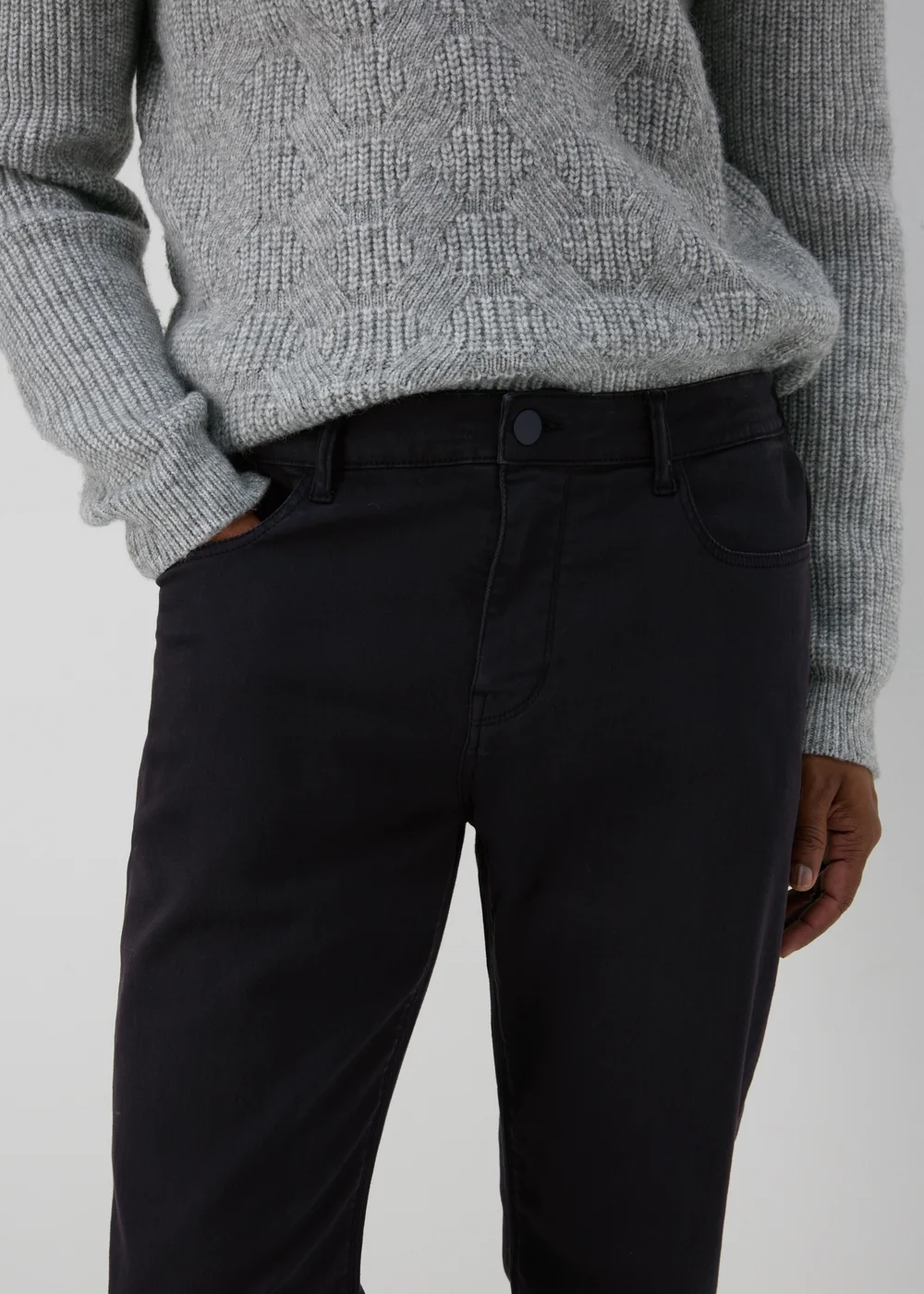 Navy Dyed Straight Fit Jeans - 30 Waist Regular Image 3