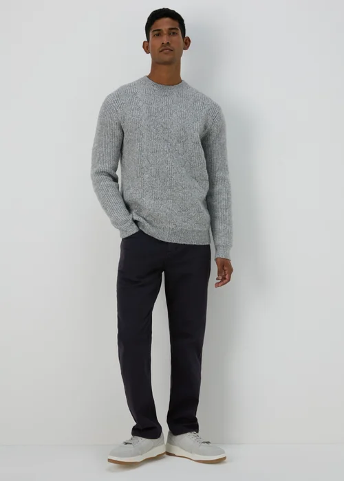 Navy Dyed Straight Fit Jeans - 30 Waist Regular Image 1