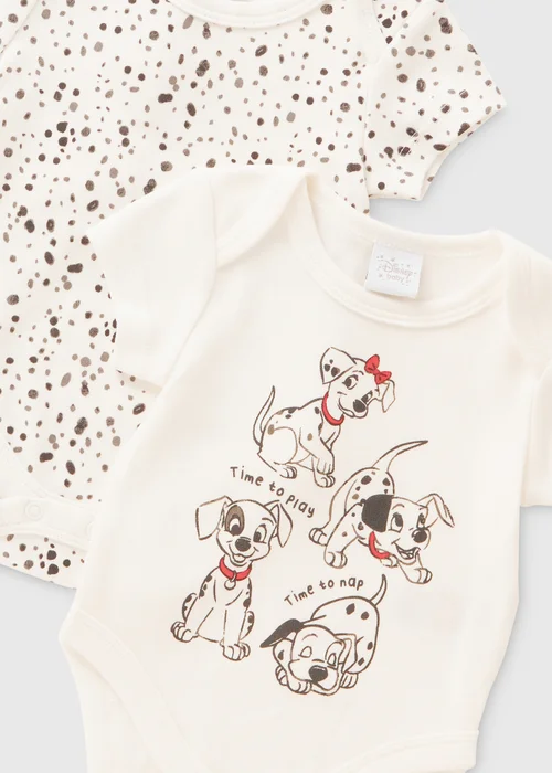 3 Pack Disney Baby 101 Dalmatians Bodysuits (Newborn-18mths) - 0-3 months Image 2