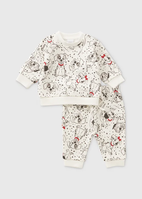 Disney Baby Cream Dalmatians Sweatshirt & Jogging Bottoms Set (Newborn-18mths) - 0-3 months Image 1