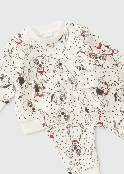 Disney Baby Cream Dalmatians Sweatshirt & Jogging Bottoms Set (Newborn-18mths) - 0-3 months Image 2