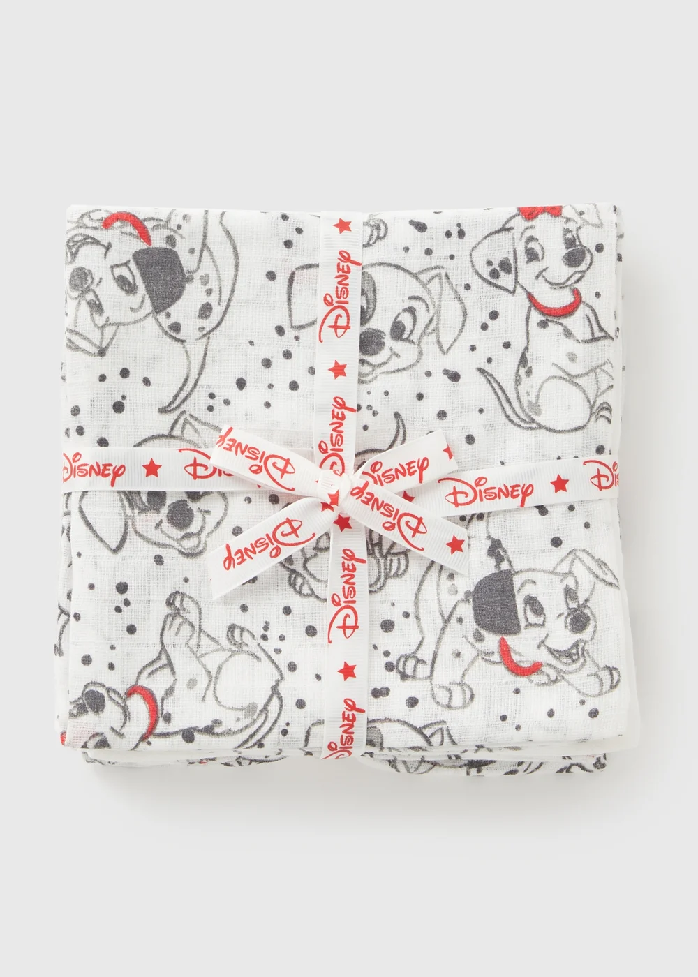 Disney 2 Pack Baby Cream Dalmatians Muslin Cloths - One Size Image 1
