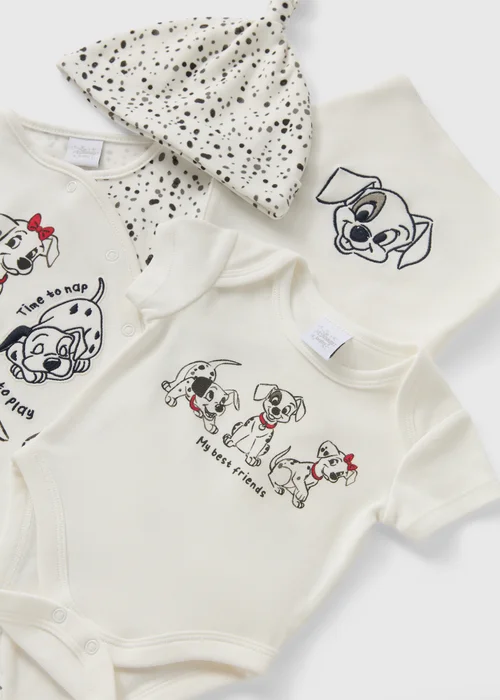 4 Piece Disney Baby Cream Dalmatians Starter Pack (Newborn-9mths) - Age 0 - 3 Months Image 2