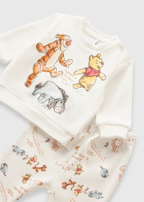 Winnie The Pooh Baby Cream Sweatshirt & Jogging Bottoms Set (Newborn-18mths) - Age 0 - 3 Months Image 2