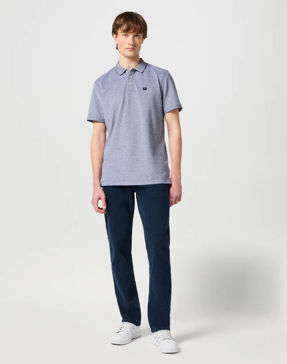 Wrangler Blue Black Stretch Straight Fit Jeans - 30 R Image 1