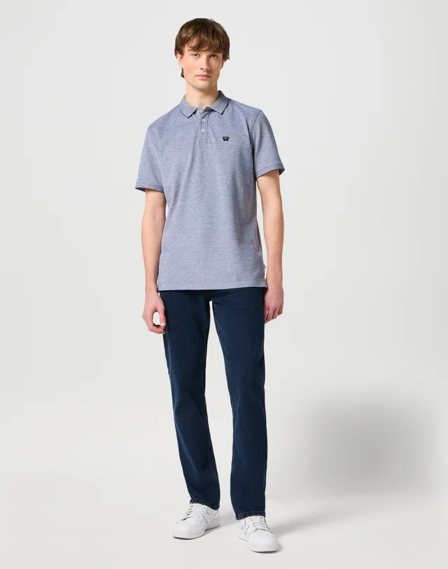 Wrangler Blue Black Stretch Straight Fit Jeans