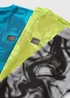 3 Pack Boys Blue Sports T-Shirts (7-15yrs) - 7 Yrs Image 2