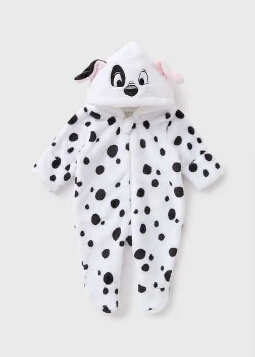 Baby Cream Fleece Dalmatians Pramsuit (Newborn-18mths) - 0-3 months Image 1