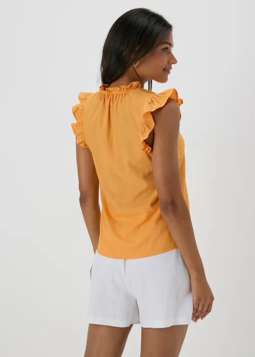 Yellow Frill Sleeve Blouse - 8 Image 2