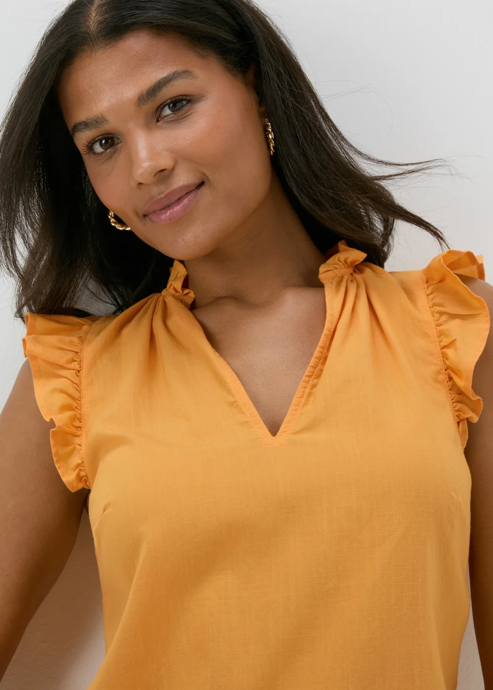 Yellow Frill Sleeve Blouse - 8 Image 3