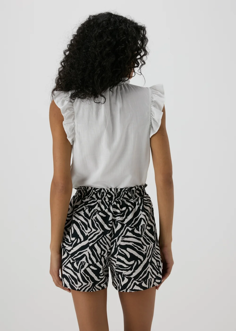White Frill Sleeve Blouse - 8 Image 2