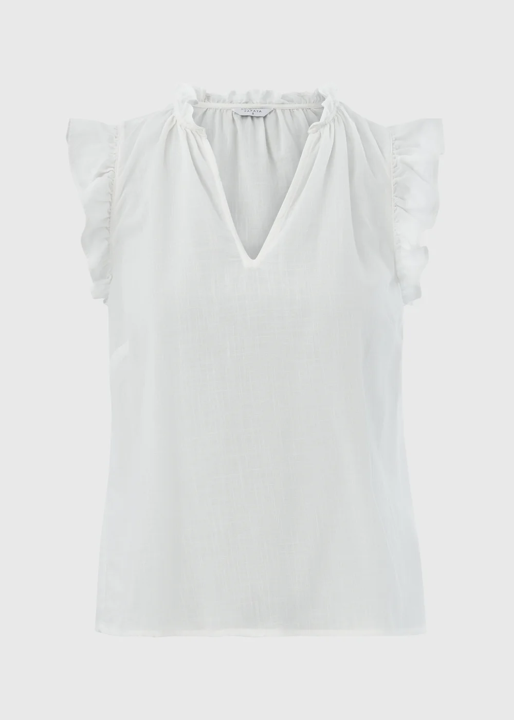 White Frill Sleeve Blouse - 8 Image 5