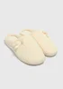 Cream Hidden Support Mule Slippers - Small Image 1