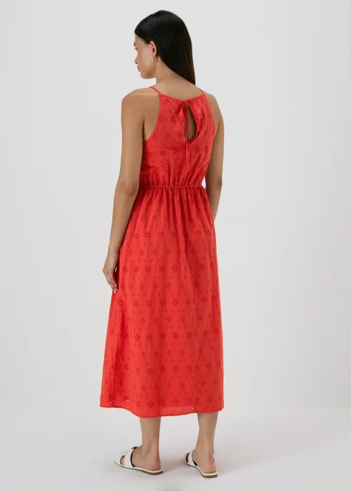 Red Racer Broderie Midi Dress - 8 Image 2