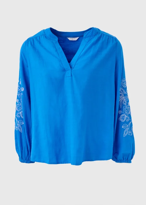 Blue Embroidered Blouse - 8 Image 5