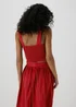 Red Square Neck Dobby Top - Size 8 Image 2