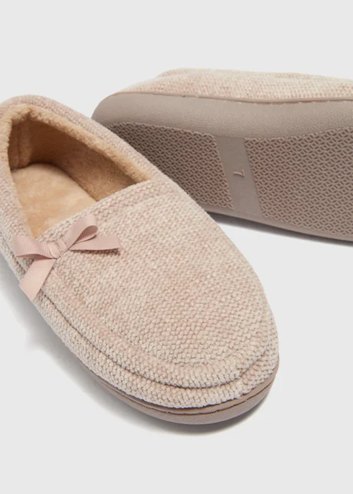 Oatmeal Textured Slippers - Size 3 Image 2