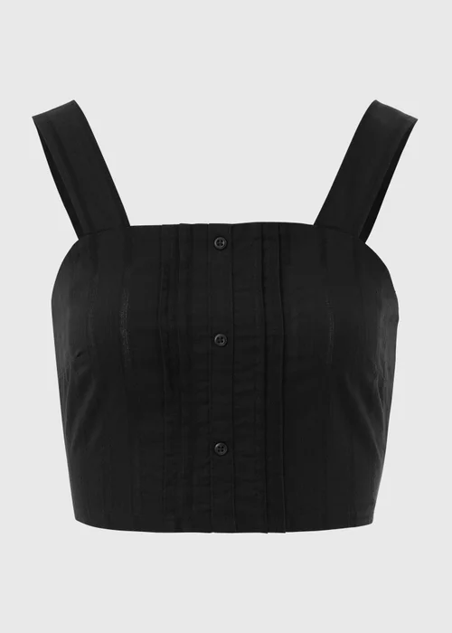 Black Square Neck Dobby Top - 8 Image 5