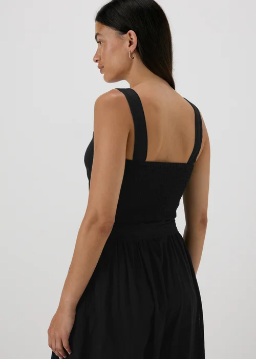 Black Square Neck Dobby Top - 8 Image 2