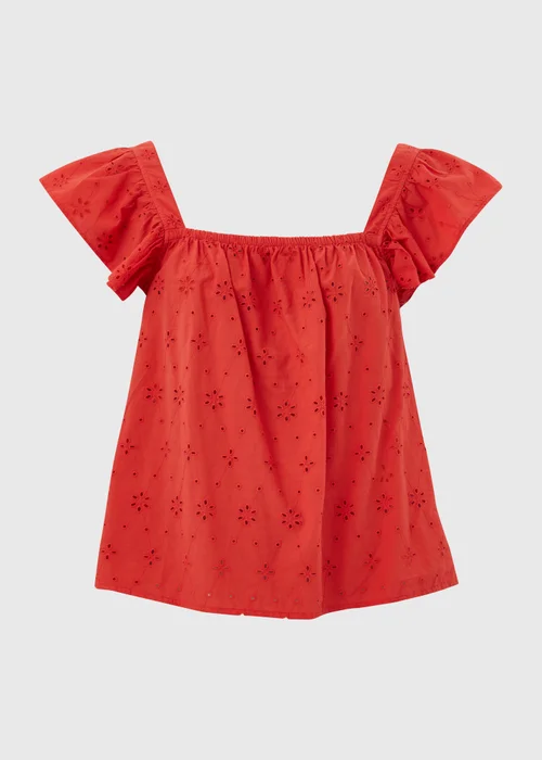 Red Broderie Ruffle Cami Top - 8 Image 5