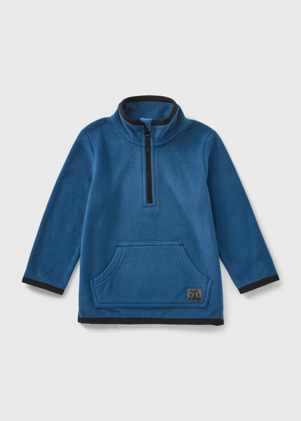 Boys Blue 1/2 Zip Fleece Jumper (1-7yrs) - 1-1.5 Yrs Image 1