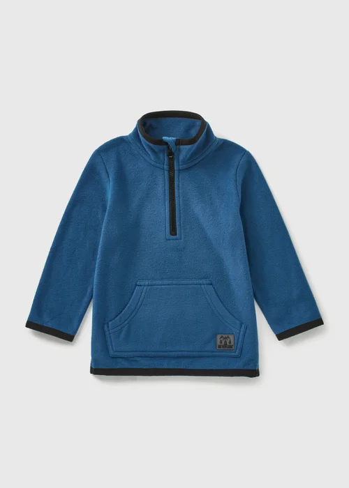 Boys Blue 1/2 Zip Fleece Jumper (1-7yrs) - 1-1.5 Yrs Image 1