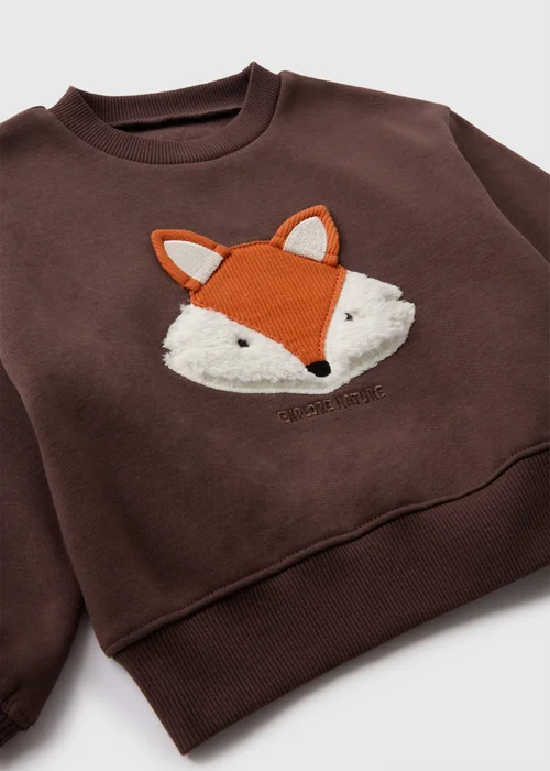 Boys Brown Fox Sweatshirt (1-7yrs) - 1-1.5 Yrs Image 2