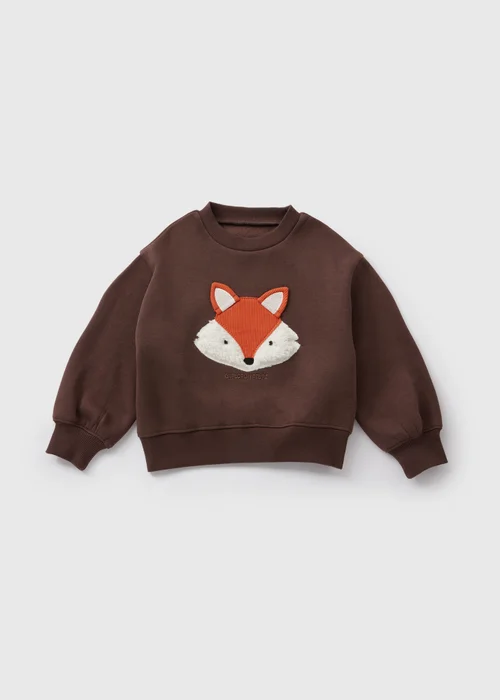Boys Brown Fox Sweatshirt (1-7yrs) - 1-1.5 Yrs Image 1