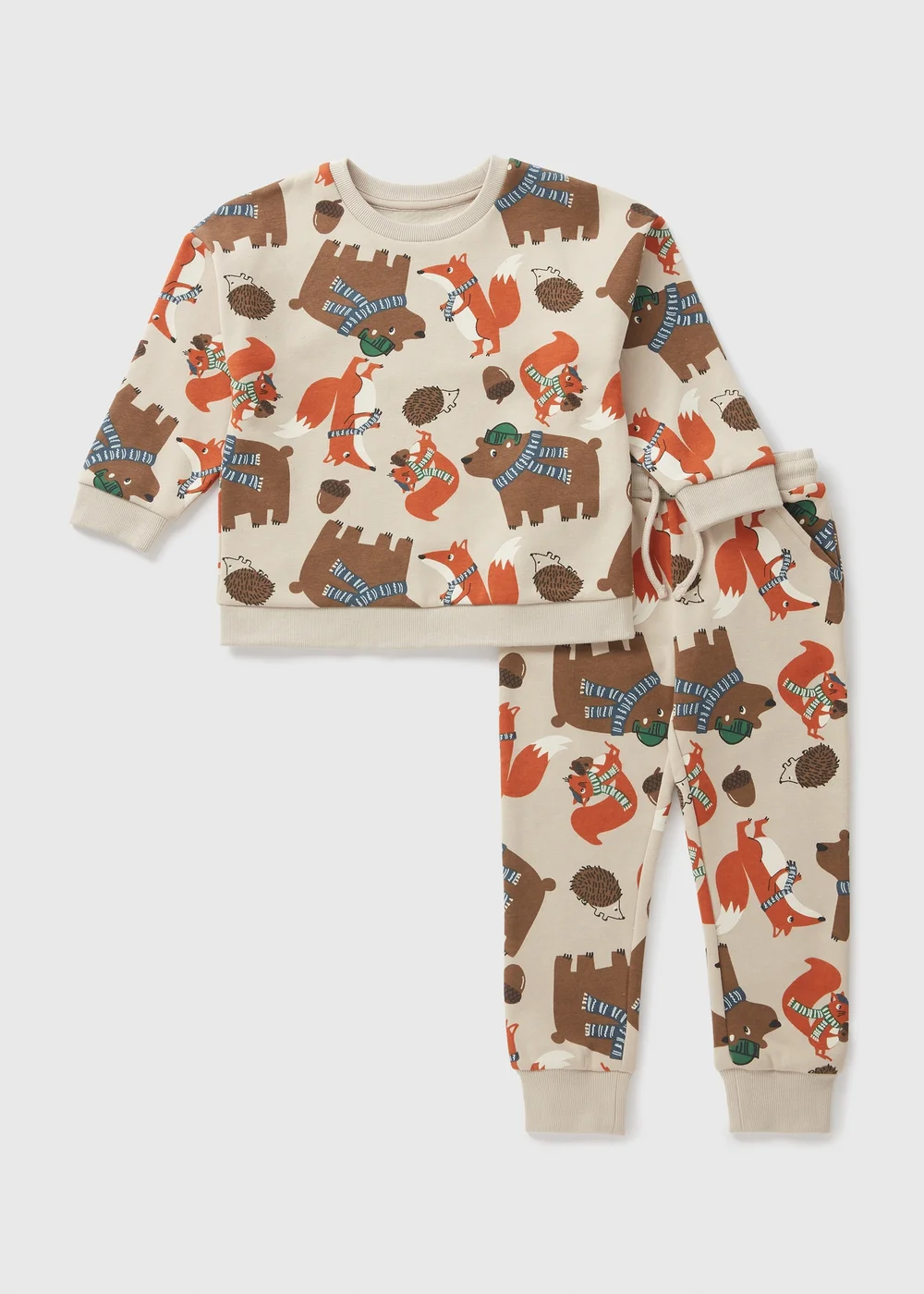 Boys Stone Animal Sweatshirt & Jogging Bottoms Set (1-7yrs) - 1 half year to 2 Image 1
